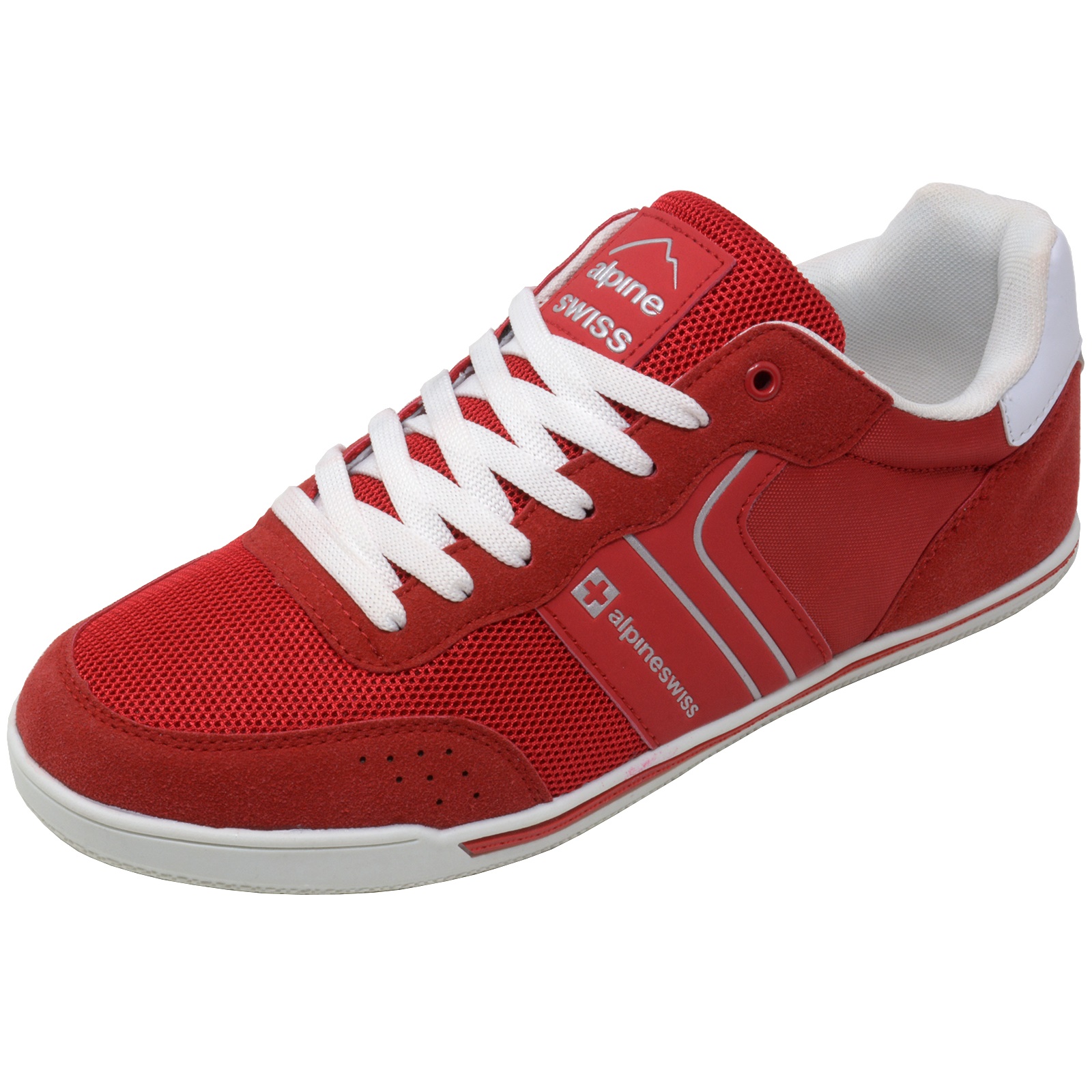 Alpine Swiss Liam Mens Fashion Sneakers Suede Trim Low Top Lace Up